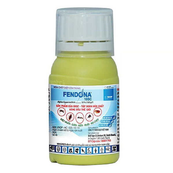 Dung Dịch Diệt Côn Trùng Fendona 10 Sc Chai 50ml Giúp Tiêu Diệt Hiệu Quả Muỗi,Ruồi,Kiến,Gián,Rận,Rệp,Bọ Chét