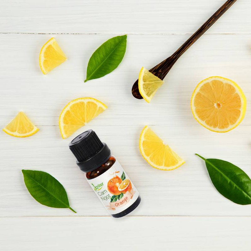 Combo Tinh Dầu Cam Ngọt Leviter 10ml Và Nụ Hoa Hồng Kẹp Cửa Gió Xe Ôtô