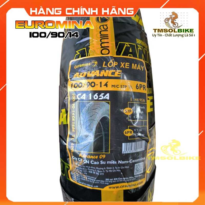 Vỏ Lốp Tay Ga 100/90/14 Advance EUROMINA Tiêu chuẩn Nhật Bản