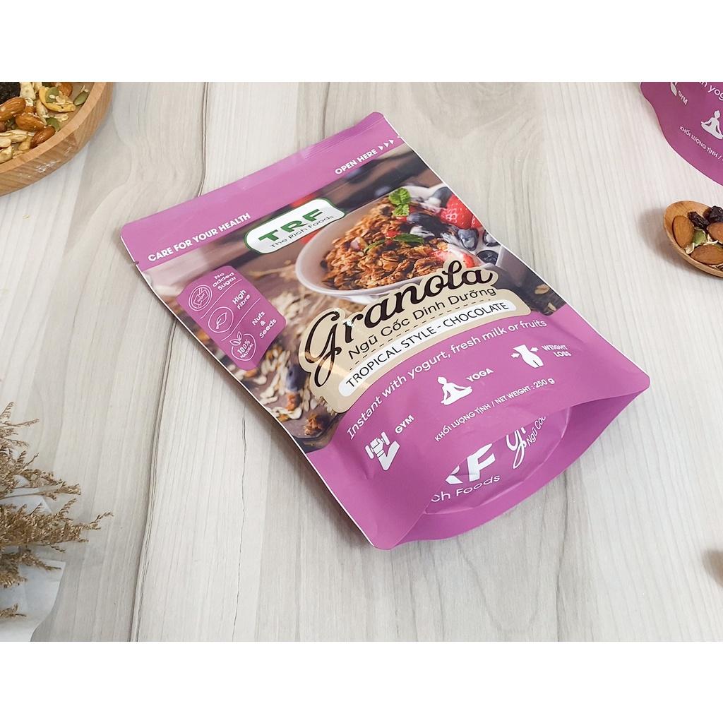 Ngũ cốc Granola Giảm Cân Healthy Ăn kiêng The Rich Foods Socola 250g