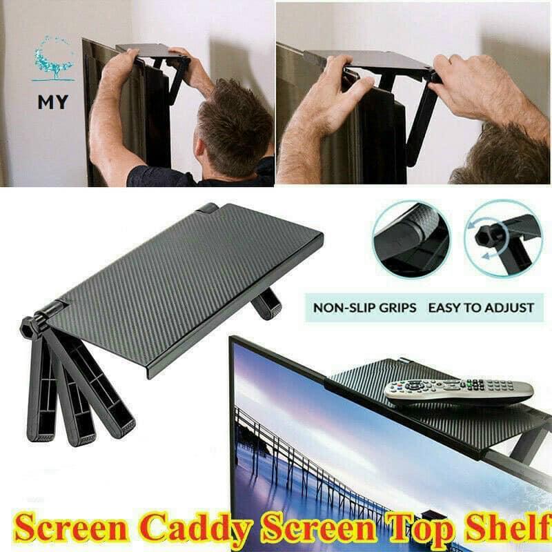 Kệ để đồ trên màn hình máy tính ,tivi đa năng gấp gọn nhựa ABS hàng dày loại tốt cao câp siêu tiện dụng