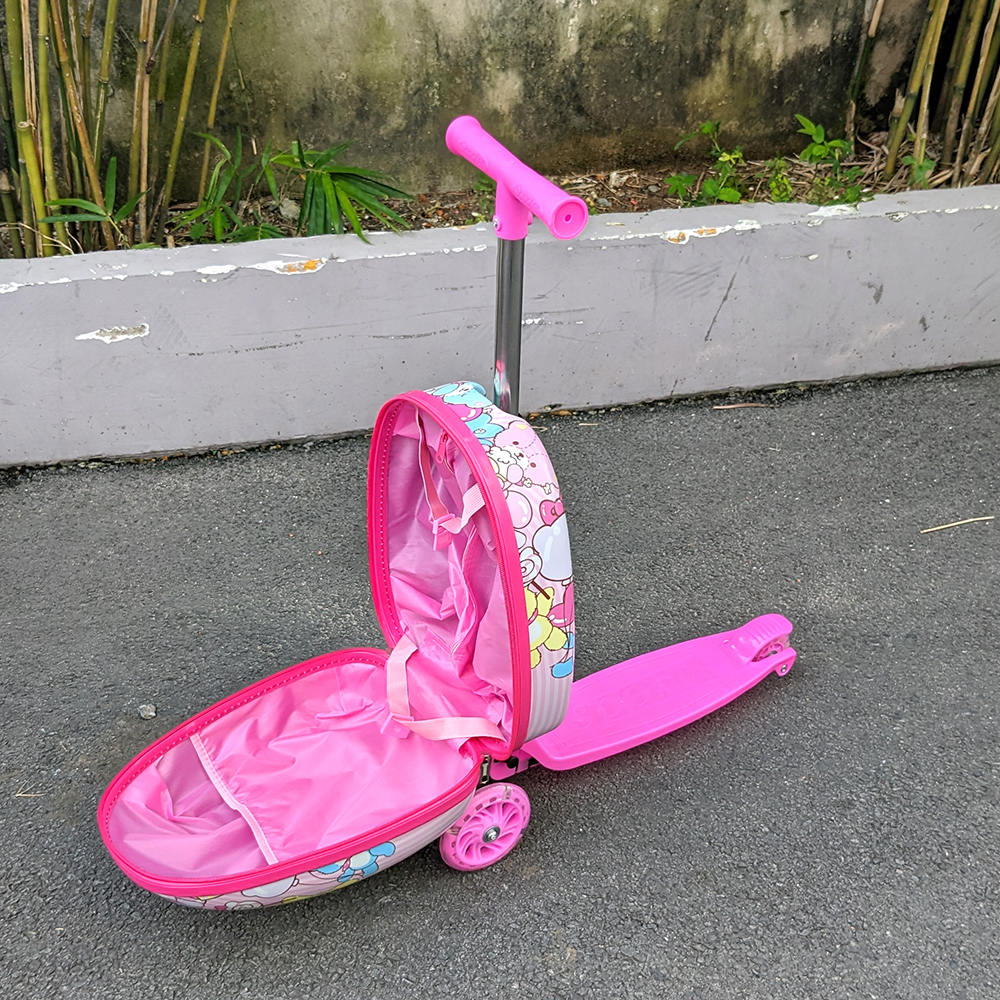 Xe trượt Scooter kèm vali kéo 2 trong 1 cho bé BABY PLAZA SW-118