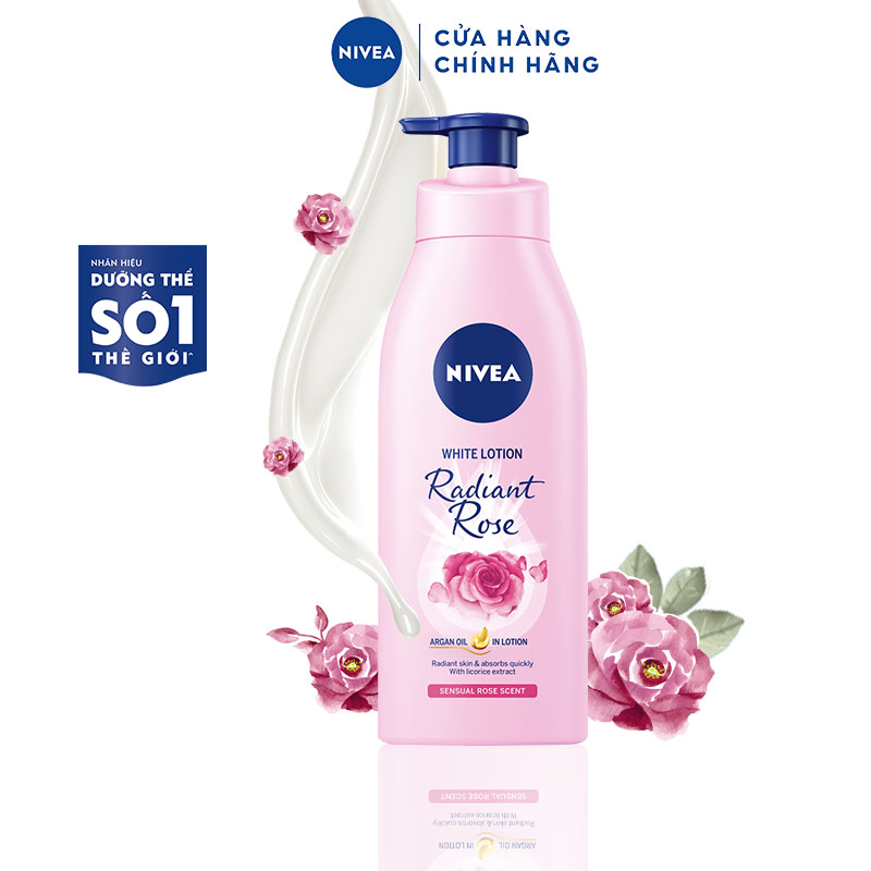 Sữa Dưỡng Thể NIVEA Sáng Da Hương Hoa Hồng (350 Ml) - 85707