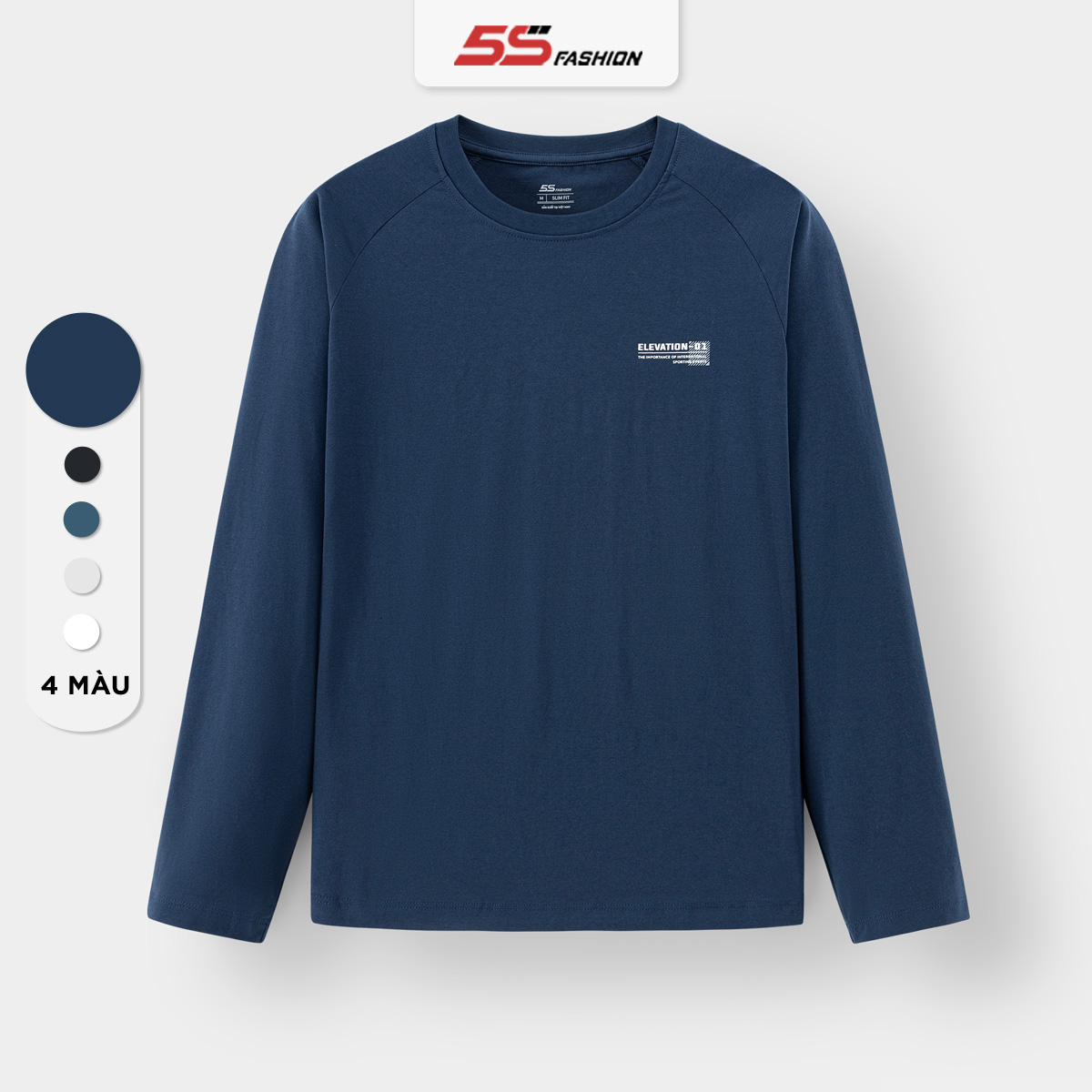 Áo Thun Nam Dài Tay Thu Đông 5S FASHION Cổ Tròn, Giữ Ấm, Tay Raglan Khỏe Khoắn (ATH24012)