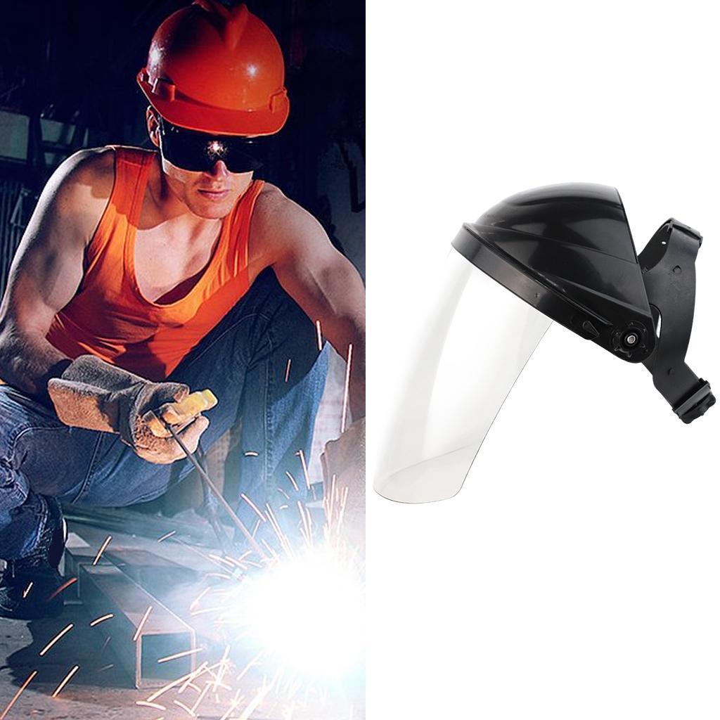 2x Anti Fog Full Face Shield Head-mounted Safety Anti- Clear Glasses Visor Safety Work Welding Grinding Helmet Cover Headgear