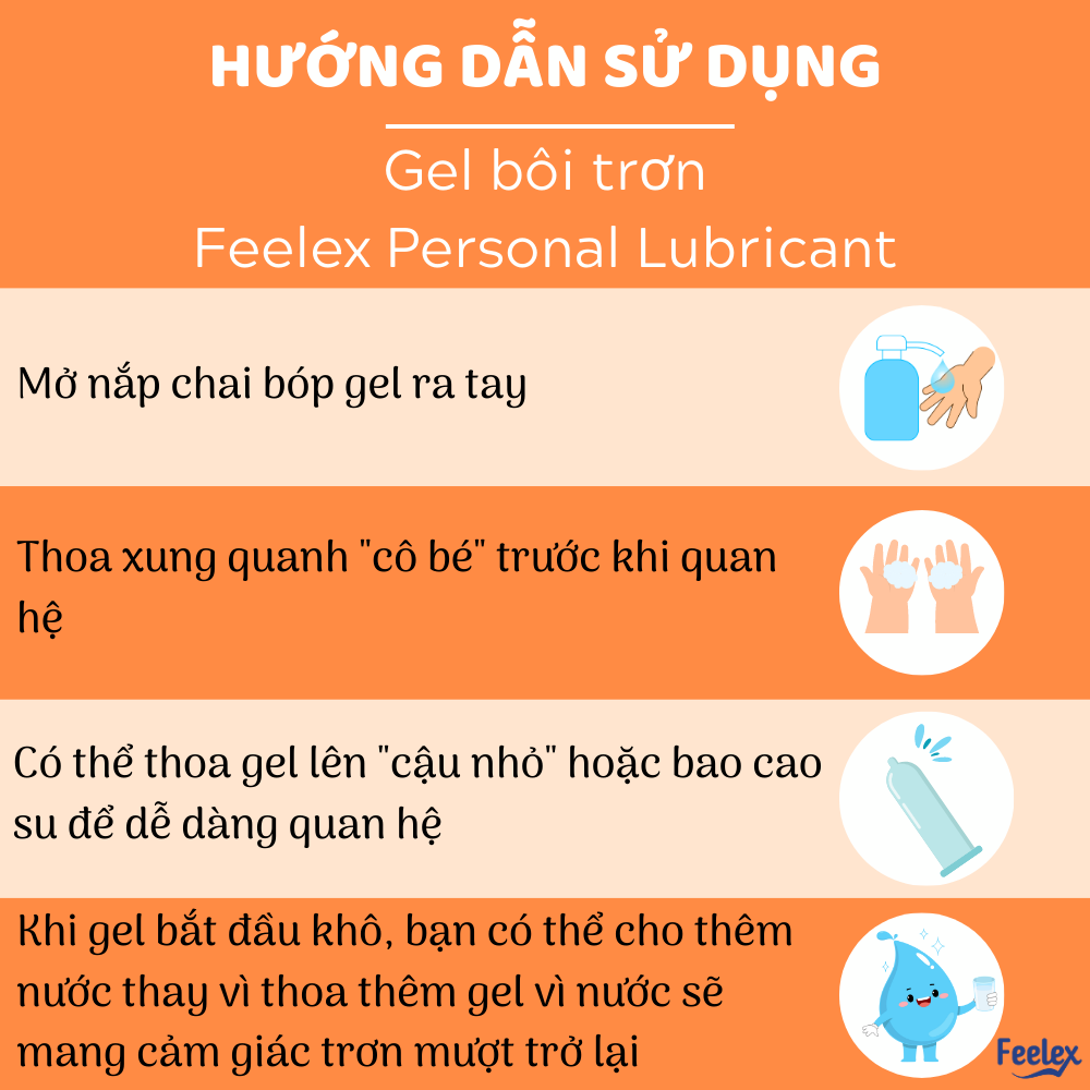 Gel bôi trơn quan hệ cao cấp Feelex Personal Lubricant dung tích 50ml