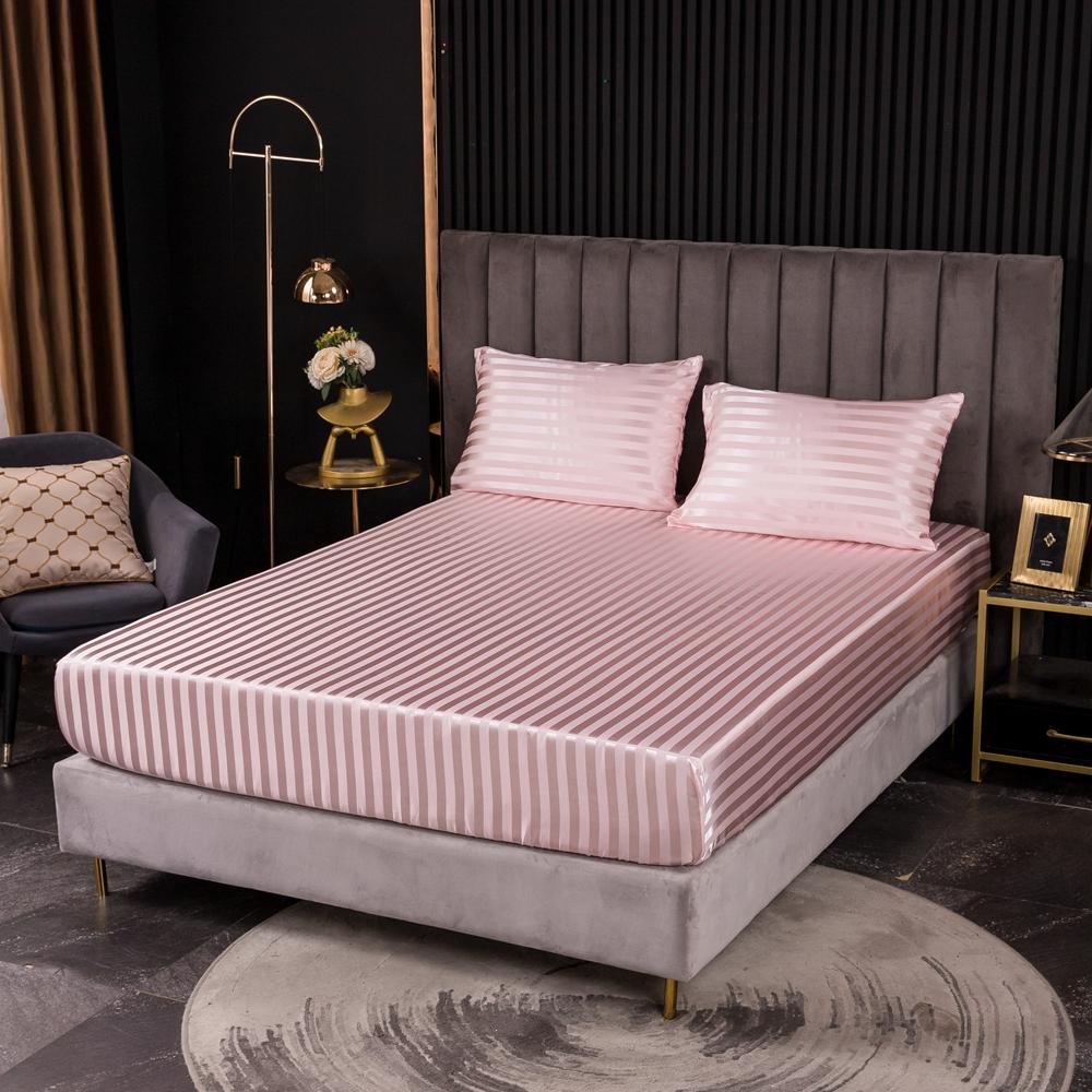 Sang Trọng Nữ Hoàng Vương Kích Thước Bộ Chăn Ga Gối Bọc Satin Lụa Trang Bị Tấm Nệm Ngủ Nắp Bảo Vệ Sinh Đôi Nữ Hoàng Bộ Chăn Ga Gối Không Vỏ Gối