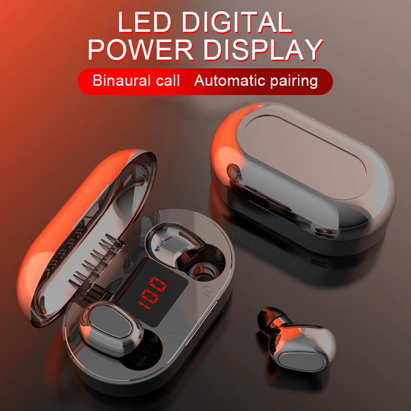 TWS Bluetooth Thông Minh Màn Hình Hiển Thị Kỹ Thuật Số HIFI Stereo-Tai Thể Thao Chống Nước Không Dây Tai Nghe Có Micro