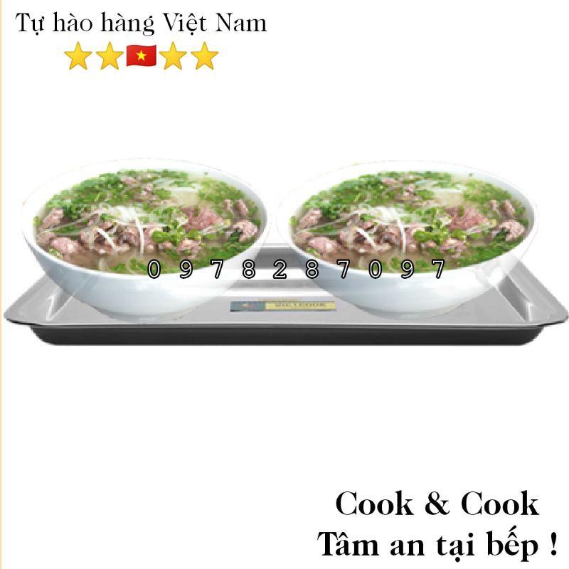 Khay mâm chữ nhật inox size 30x40, 35x50 cm loại dầy