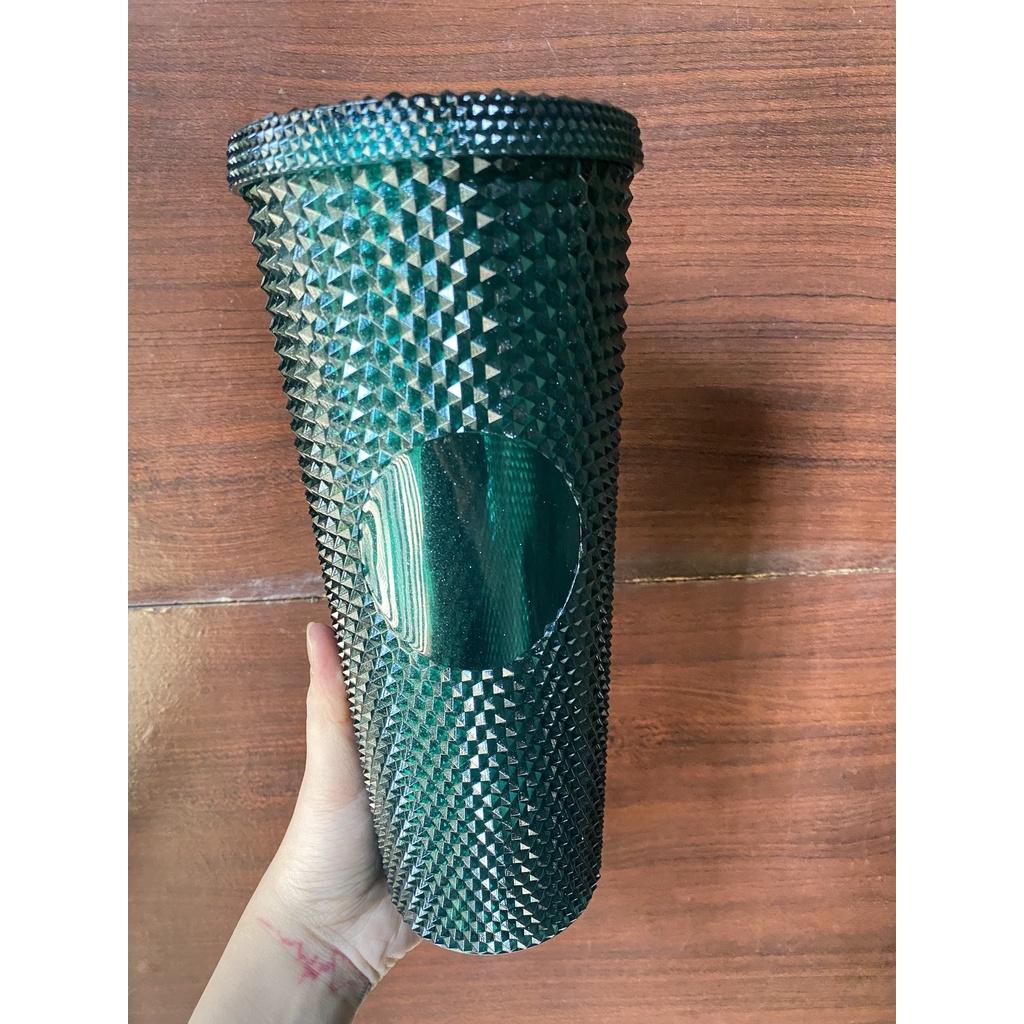Xả kho ly đính đá kim cương lấp lánh 2 lớp Cách Nhiệt Cao Cấp dung tích 700ml Kèm Ống Hút - Rockcow
