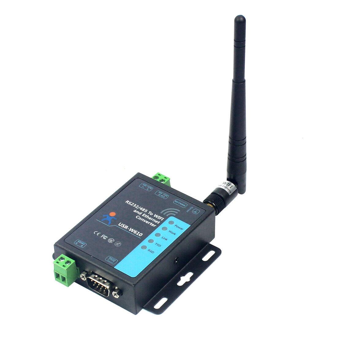 USR-W610 RS485/RS232 hỗ trợ Cổng Modbus TCP/RTU Bộ chuyển đổi WiFi nối tiếp sang Ethernet công nghiệp