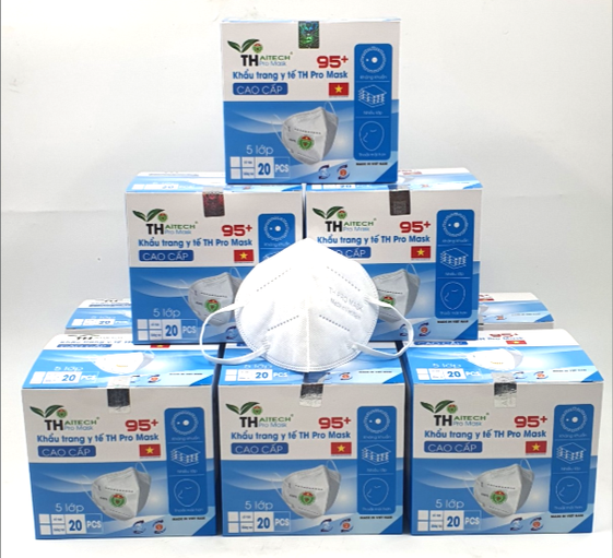 HỘP 20 CÁI KHẨU TRANG Y TẾ KHÔNG VAN TH PRO MASK 95