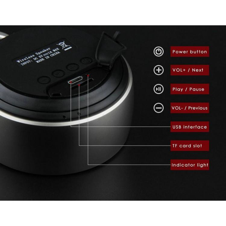 LOA BLUETOOTH BS-02 CỰC HAY Vỏ Kim Loại, Âm Thanh Cực Hay, Bass Cực Hay, Nghe Nhạc , Hỗ Trợ Kết Nối Thẻ Nhớ, Cổng 3.5