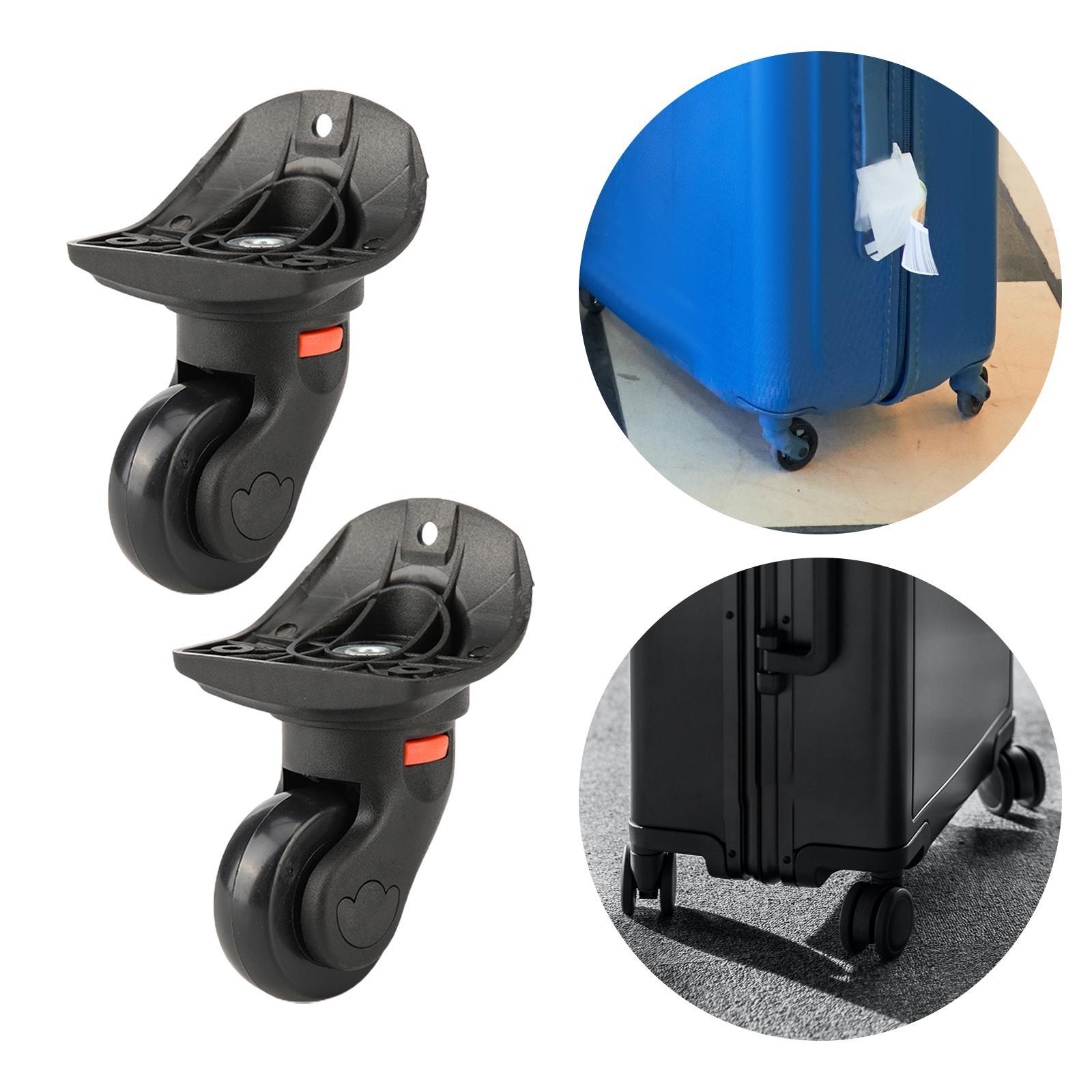 2Pcs Luggage Wheels Suitcase Wheels Swivel Casters Dual Roller Replacement Repair Luggage Box Universal Luggage Suitcase Replacement Wheels