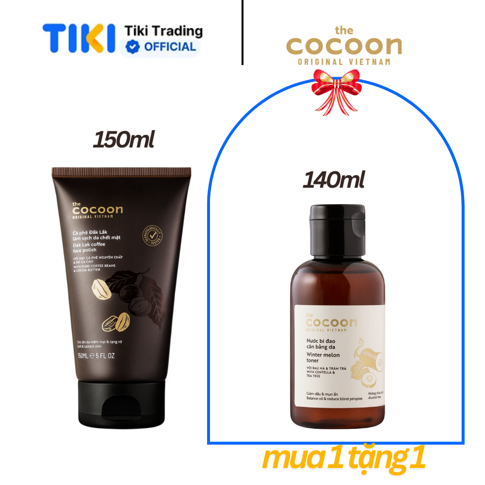 Tẩy Da Chết Mặt Cà Phê Đắk Lắk Cocoon 150ml