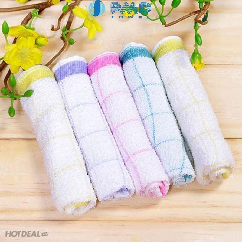 Khăn lau bát chén đĩa ly trà cotton cao cấp loại mỏng thấm nước tốt nhanh khô màu hoàn nguyên không phai