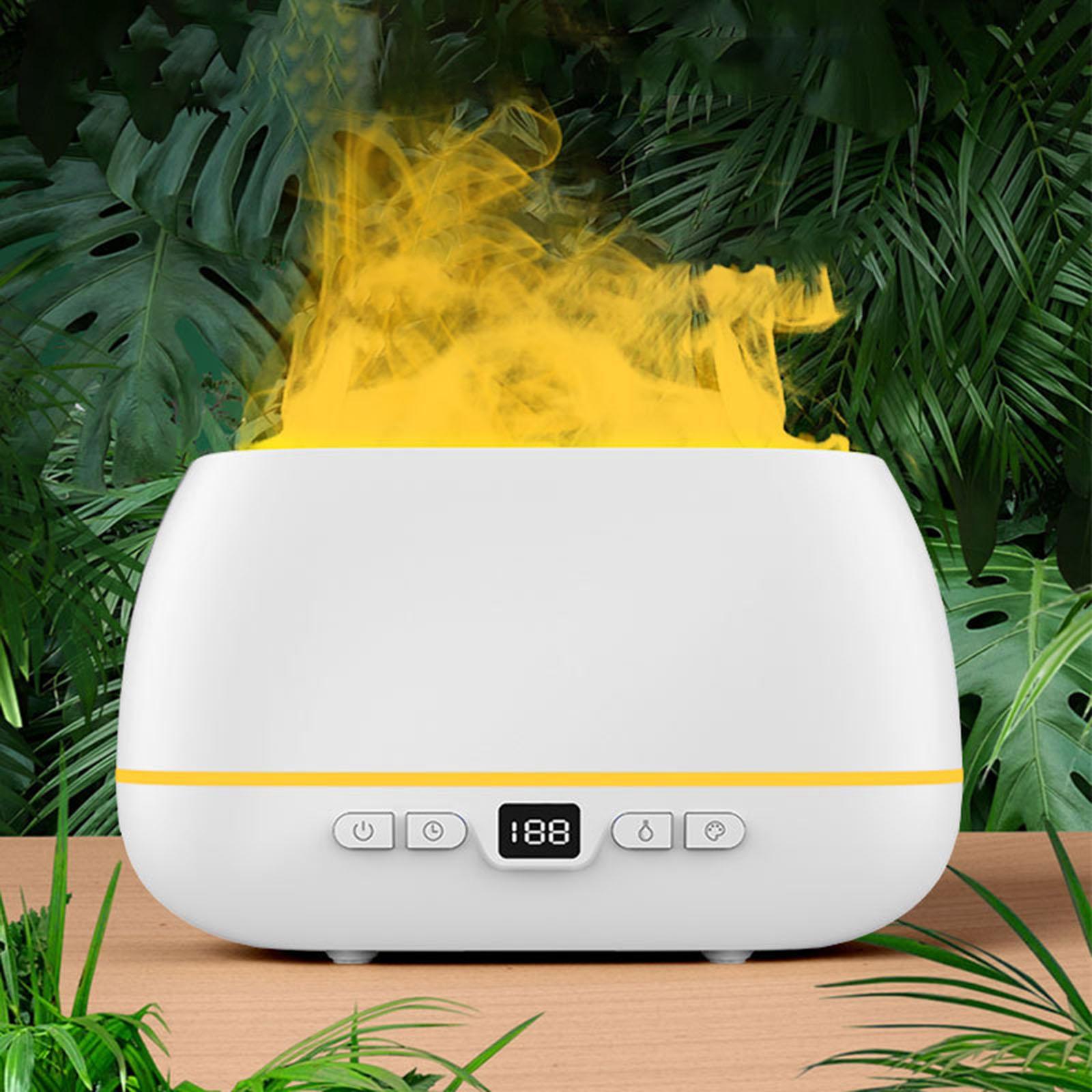 LED Humidifier Diffuser Remote Control with Realistic Flame for Bedroom Yoga