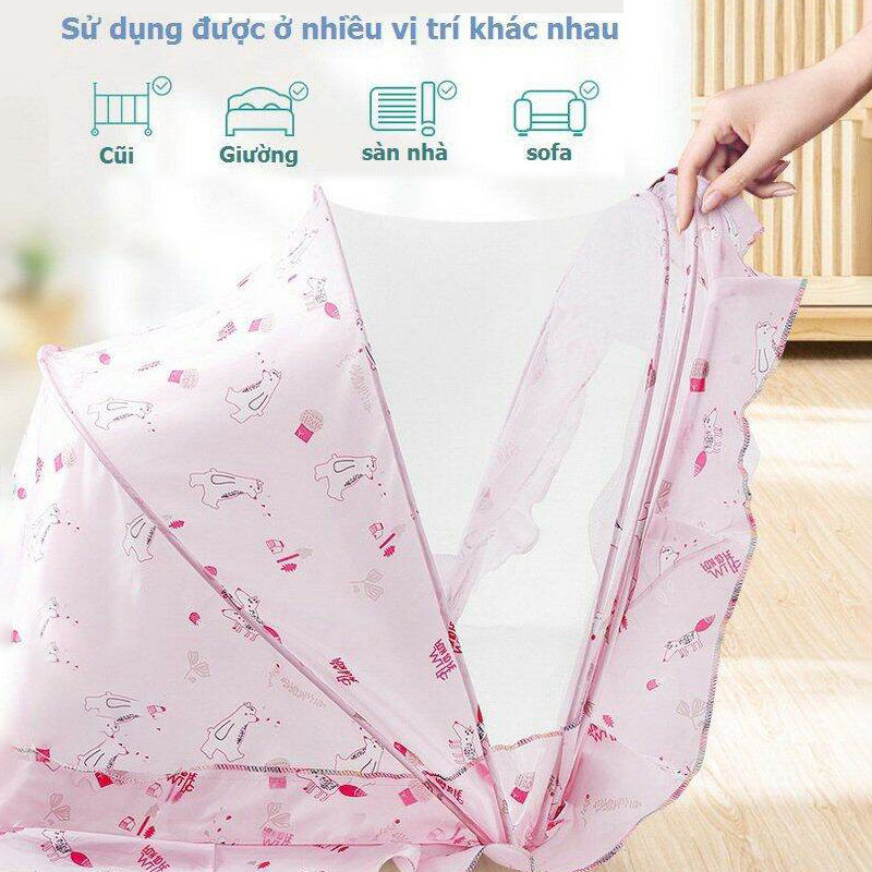 Màn Chụp Cho Bé Gấp Gọn Tiện Lợi Và Nhanh Chóng Chống Muỗi Đốt