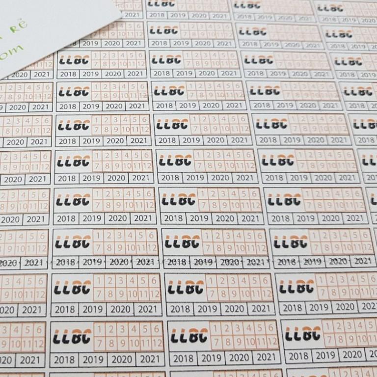 In decal bể niêm phong, tem bảo hành 2x1cm - 1000 tem