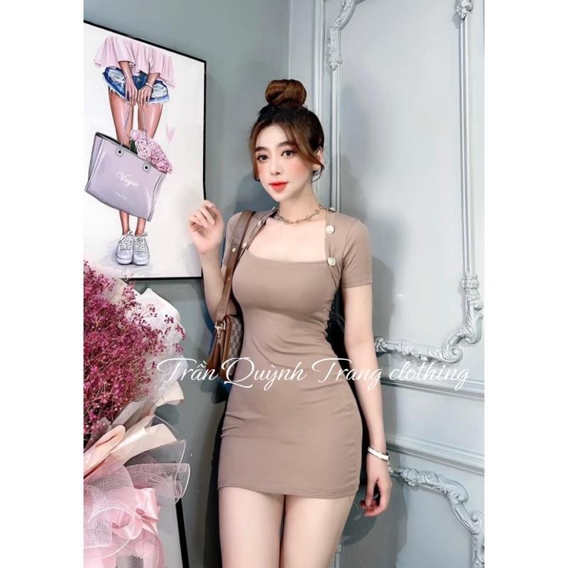 đầm ,váy body sexy phối khuy