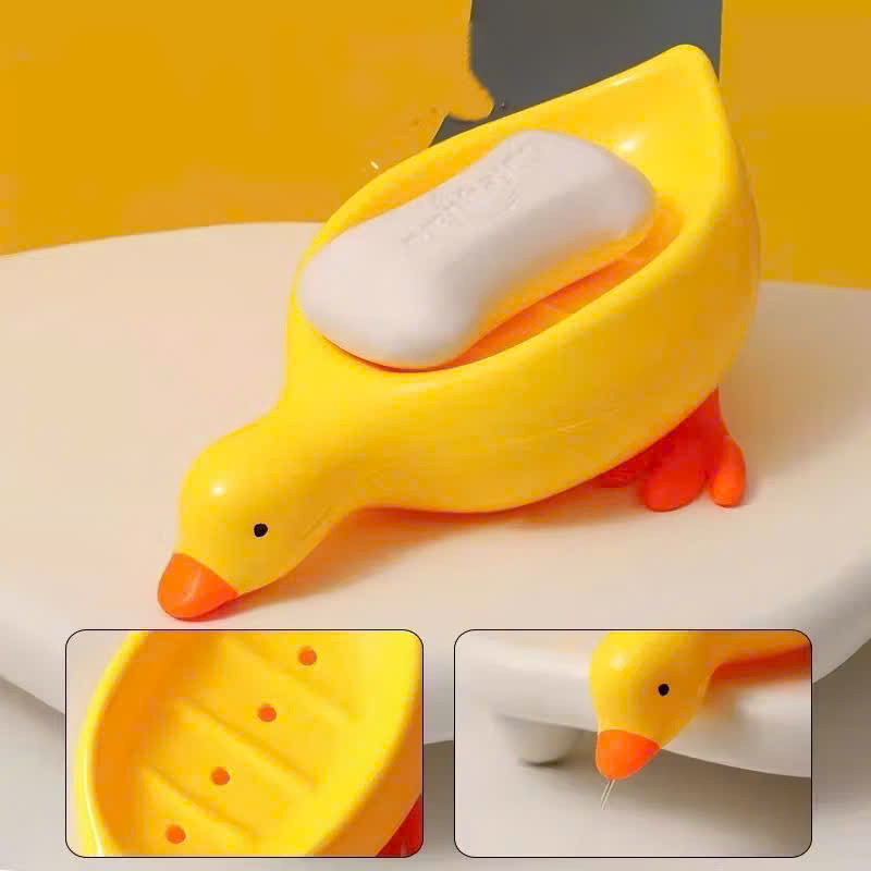 Khay Đựng Xà Bông Hình Vịt Cute, Kệ Đựng Xà Phòng Có Lỗ Thoát Nước Decor Nhà Tắm - HÀNG CHÍNH HÃNG MINIIN