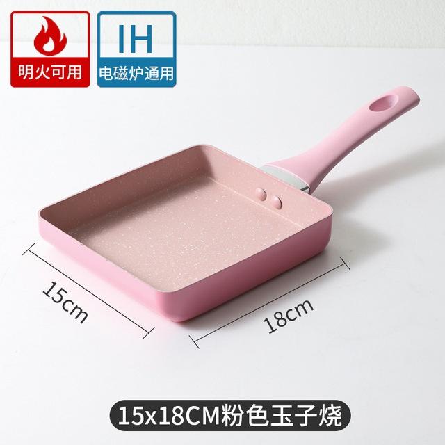 Chảo Chiên Trứng Chống Dính Tiện Dụng - Màu Hồng - Cực Dễ Thương