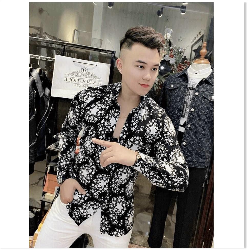 ÁO SƠ MI NAM TAY DÀI KẺ SỌC VÀ HỌA TIẾC MỚI NHẤT 2021 LANA FASHION