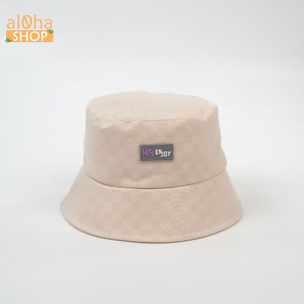 Mũ tai bèo Ulzzang - Nón bucket thêu tem LET ENJOY chất kaki Unisex nam nữ - al0ha Shop