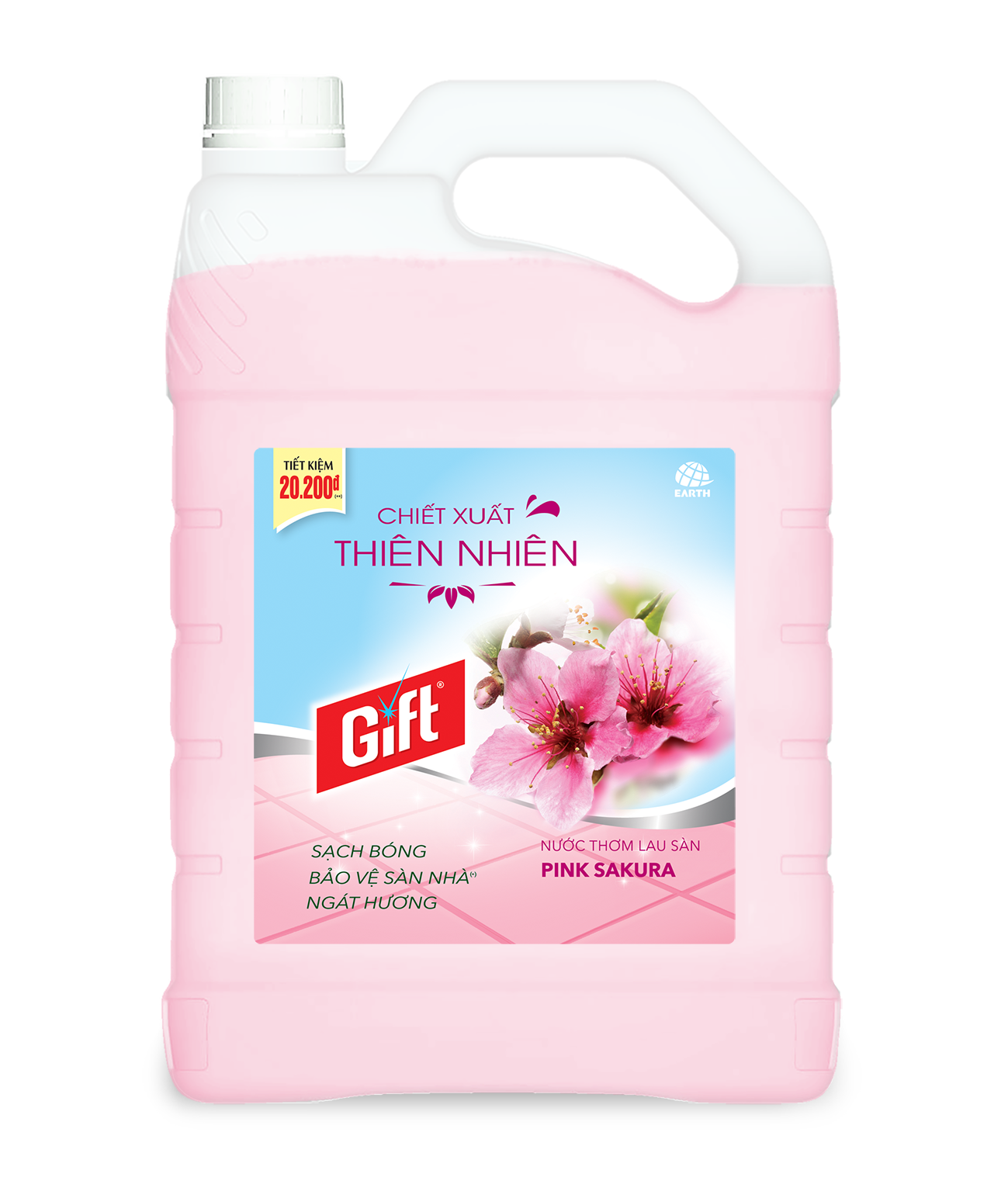 Nước lau sàn Gift Tinh chất Thiên Nhiên _ can 3,8 kg