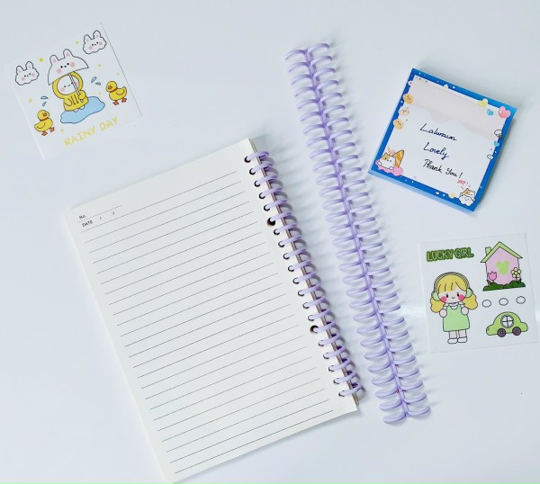 Thanh binder nhựa cao cấp đường kính 12mm phụ kiện sổ còng planner nhật ký Lalunavn-B104