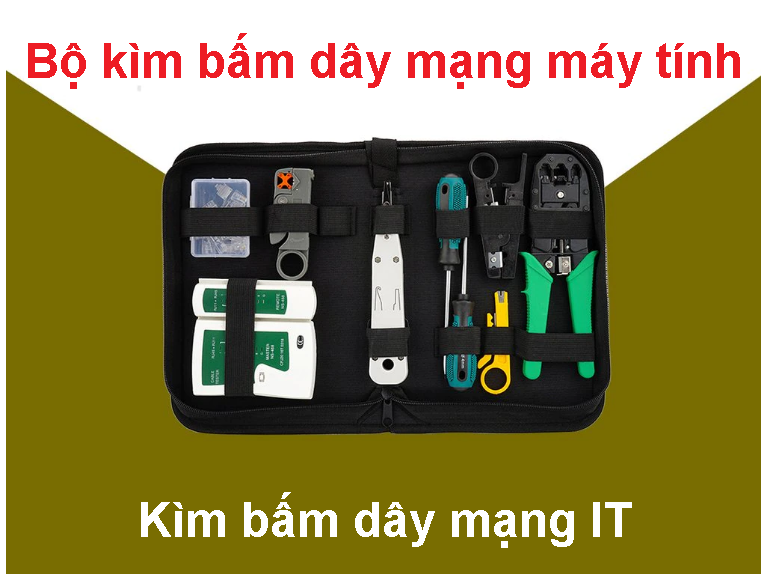 Bộ Kìm bấm dây mạng kiềm bấm RJ45 cho anh em kỹ thuật IT Full