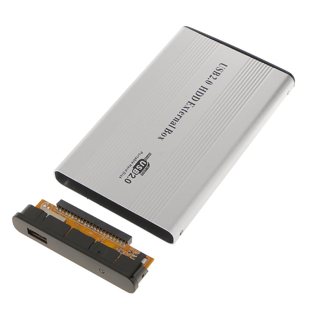 USB2.0 HDD Hard Drive External Enclosure 2.5" IDE PATA HDD Case Gray
