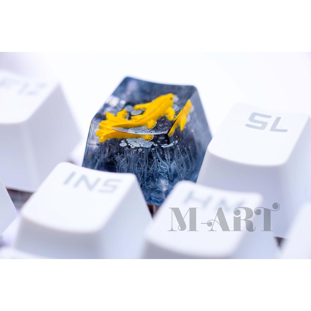 Nút dành cho bàn phím cơ cá koi phối màu san hô tiểu cảnh - Fishes Koi Keycap artisan handmade