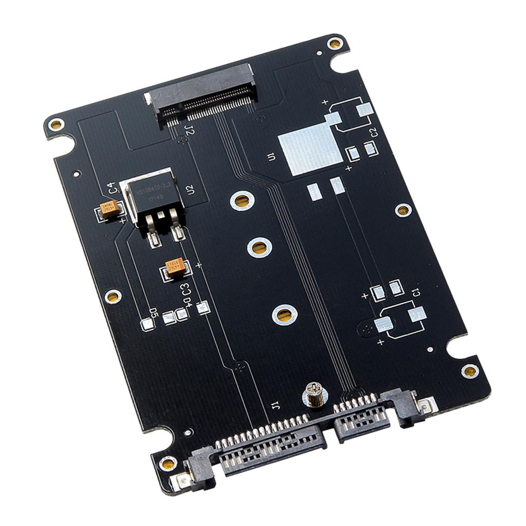 2Pcs M.2 SSD to 2.5 inch SATA Adapter Card Case Support 2230 2242 2260 2280 #2