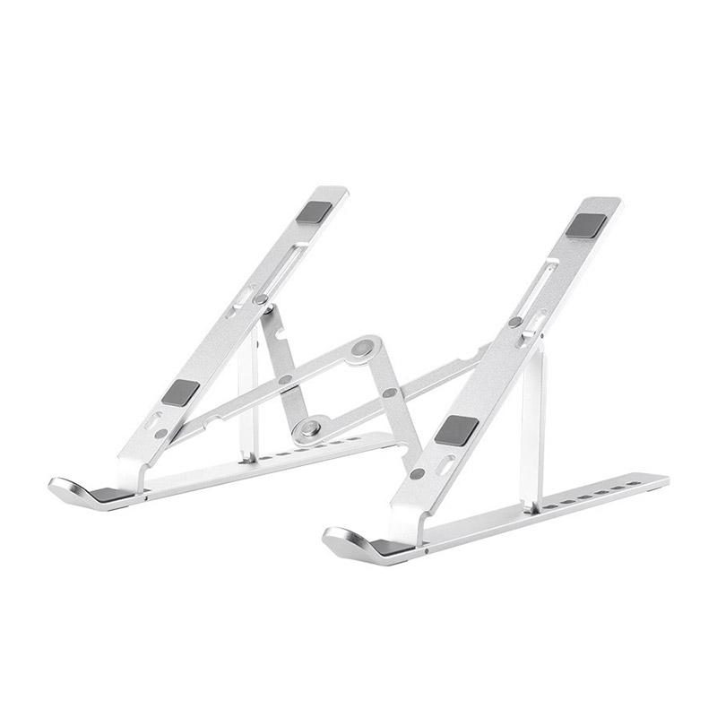 Giá Đỡ Laptop Nhôm Gấp Gọn, Laptop Stand Dùng Cho Máy Từ 11~17 inch, Có Thể Điều Chỉnh Nhiều Mức Độ Cao, Chất Liệu Hợp Kim Nhôm Cao Cấp