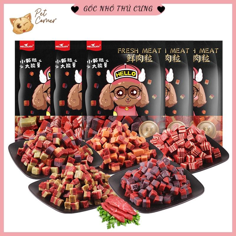 Thịt viên Meat Cube Hello Joy cho chó - Bánh thưởng viên thịt bò cho thú cưng (500g)