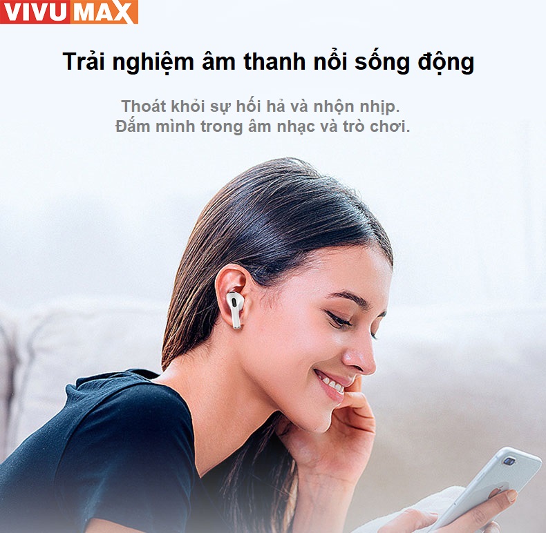 Tai nghe Bluetooth 5.3 cao cấp Vivumax VX5 - Hàng Chính Hãng