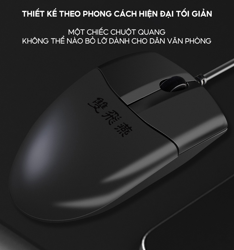 Chuột Quang Máy Tính Có Dây Mã Hàng OP-520 Dây Dài 1.8 Mét Dùng Cho Máy Tính Laptop Tivi