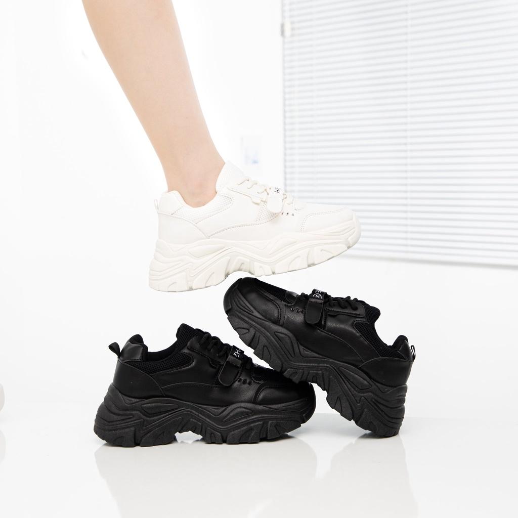 Giày MWC 0689 - Giày Thể Thao Nữ Đế Cao, Sneaker Nữ Chất Da Đế Tăng Chiều Cao Basic Thời Trang