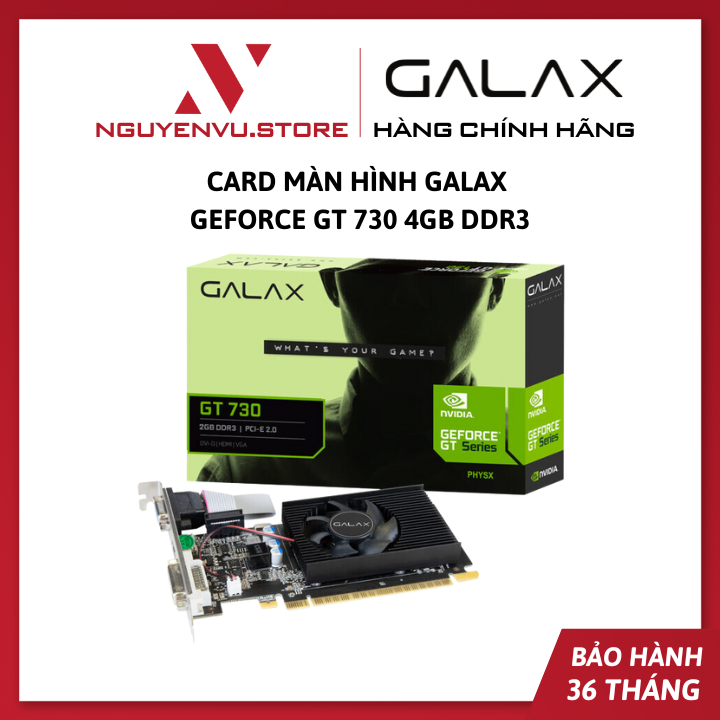 Card Màn Hình Galax GeForce GT 730 4GB DDR3 ( 73GQF8HX00HD ) - Hàng Chính Hãng