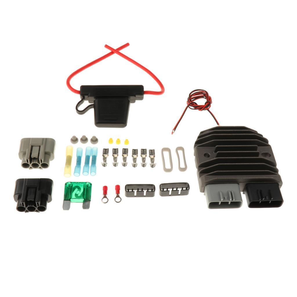 Universal Motorcycle Voltage Regulator Rectifier and Upgrade Kit Replaces