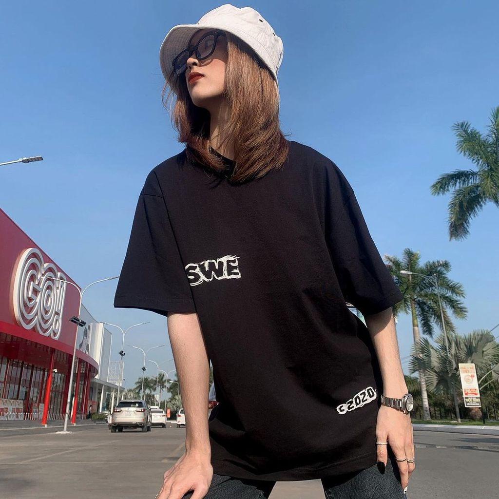 Hình ảnh Áo Thun tay lỡ SWE Cube Smoke Tee form rộng Unisex nam nữ phong cách Ulzzang - AT07