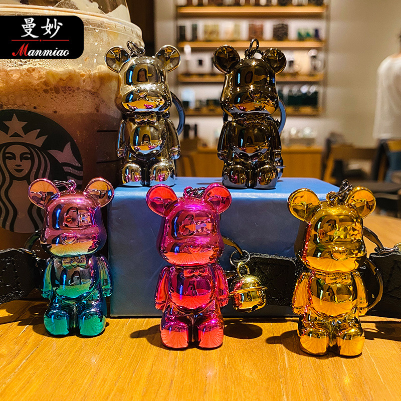 Móc khóa Gấu Bearbrick nhiều màu móc khóa phụ kiện oto, xe máy, túi xách, balo, kiểu dáng thời trang, lạ mắt