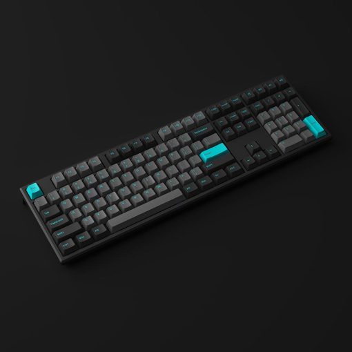 Bàn phím cơ có dây Akko MonsGeek MG108 Black &amp; Cyan (White LED / AKKO cs switch) - Hàng chính hãng