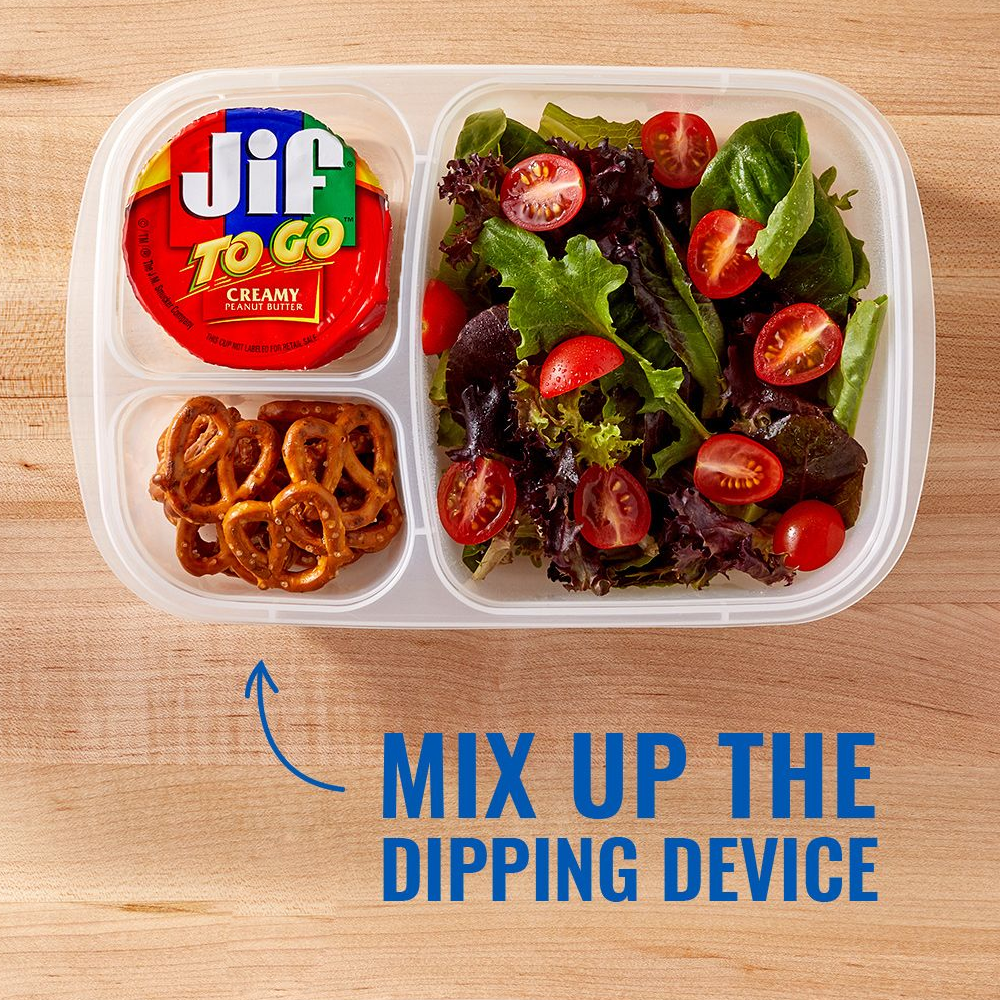 Bơ Đậu Phộng Mịn Jif To Go 344g (8 cốc x 43g) (Mỹ)
