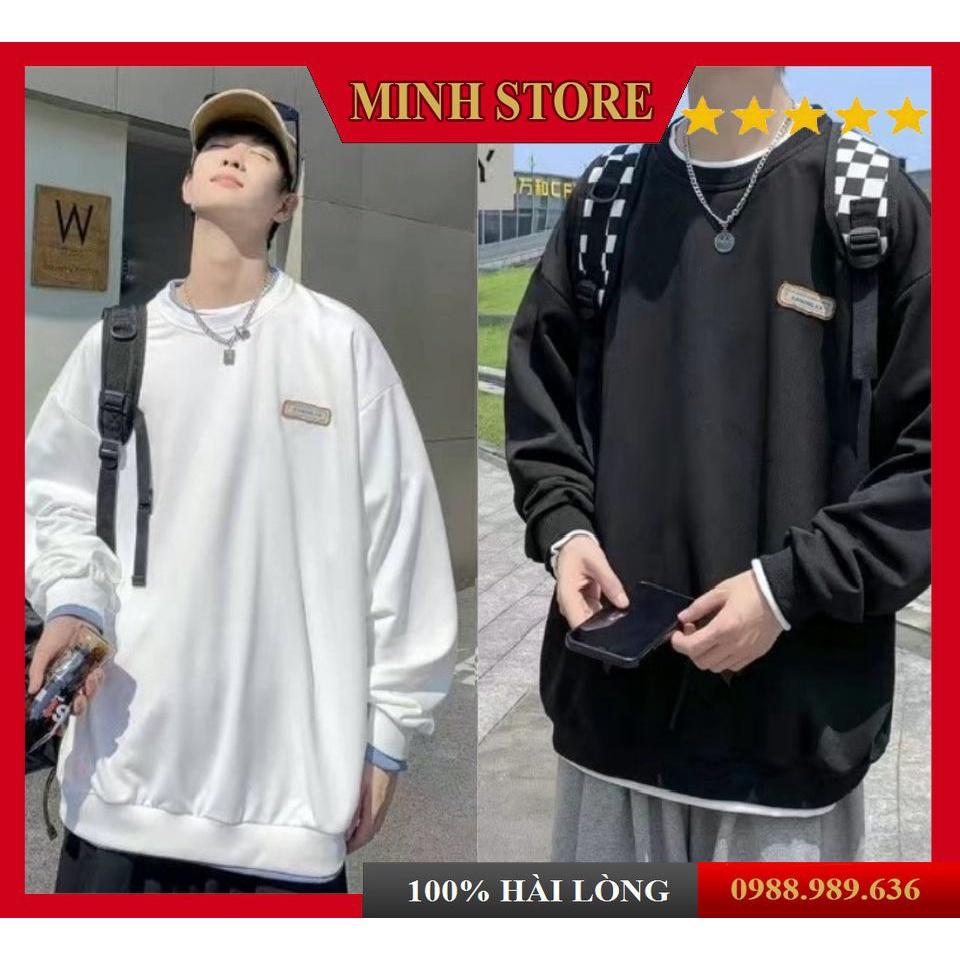 Áo sweater nam nữ cổ tròn dài tay, Áo Sweater nam form rộng mẫu mới nhất phong cách trẻ trung AD02 - MINHSTORE