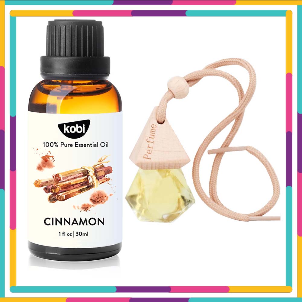 Tinh Dầu Treo Xe Hơi Quế Kobi  Treo Ô Tô, Treo Phòng, Tủ Quần Áo - Tinh Dầu Thiên Nhiên Nguyên Chất, Giúp Giảm Stress, Xua Đuổi Côn Trùng Và Khử Mùi Hiệu Quả, Thích Hợp Dùng Với Đèn Xông Và Máy Khuếch Tán - Tặng Kèm Vỏ Lọ Treo Sang Trọng, Tiện Dụng