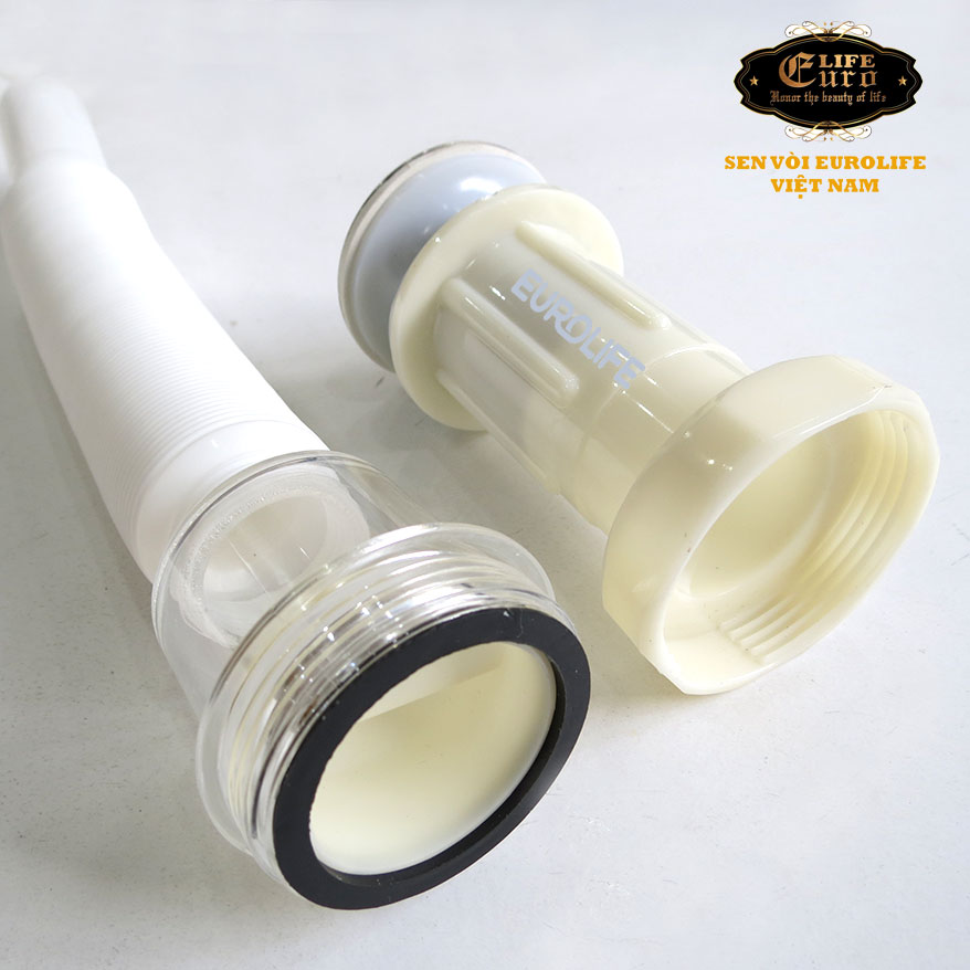 Bộ xả nhấn Inox ống lò xo nhựa linh hoạt Eurolife EL-BXN02