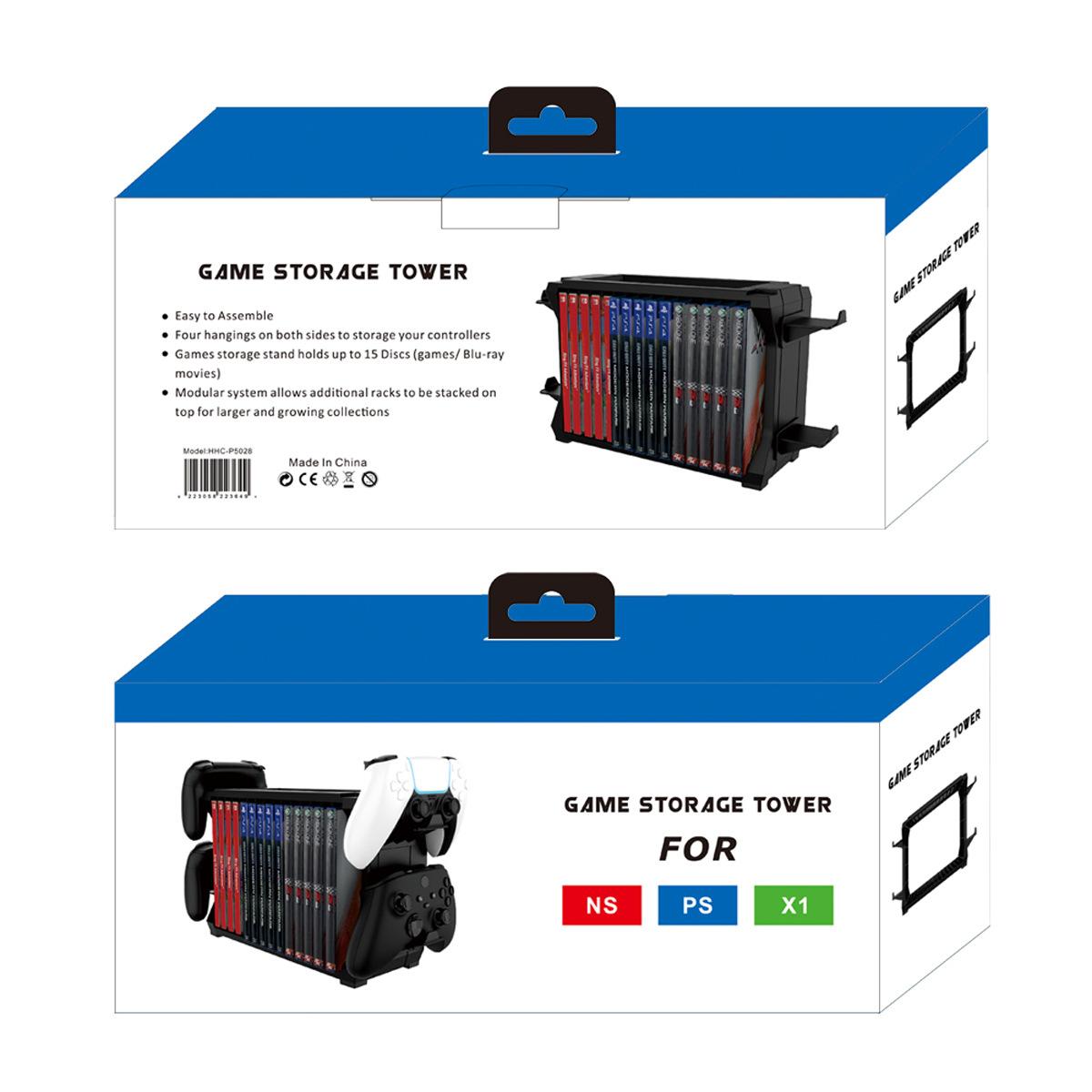 Tháp lưu trữ trò chơi đa chức năng cho PS5 / Nintendo Switch / Xbox Series S / X