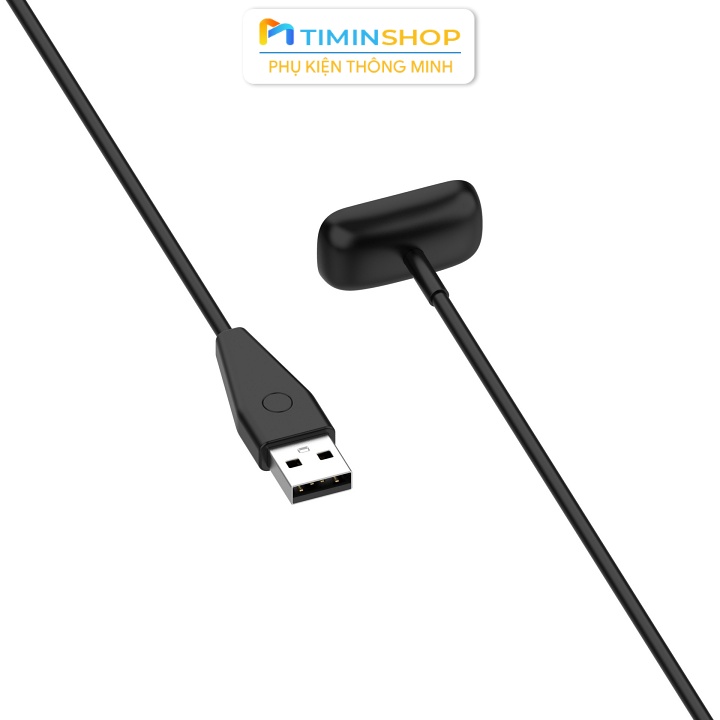 Cáp sạc cho Fitbit Charge 6/ Charge 5/ Luxe - Dây dài 1m, có nút reset